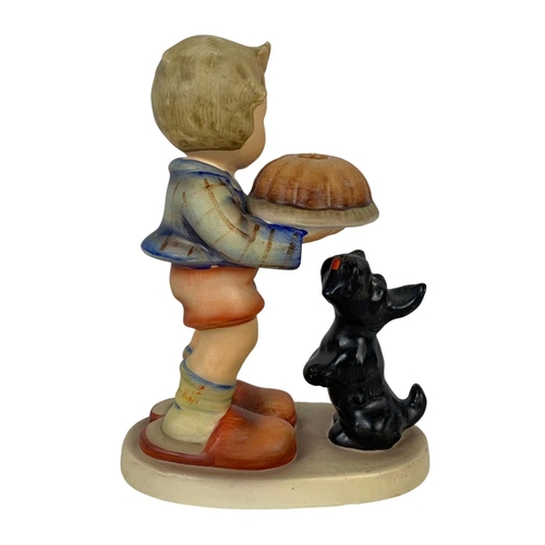 627 - W large M. J. Hummel Goebel pottery figure “Begging His Share” number 6. 13.5cm