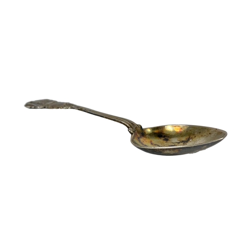 670 - A Victorian silver spoon commemorating Lord Roberts and an Edwardian vesta case.