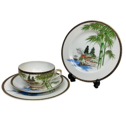 738 - A 15 piece vintage Kutani tea set.