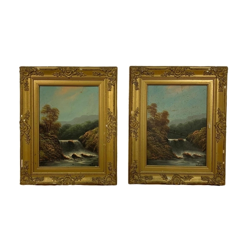 8 - 2 oil paintings by William Collins in an ornate gilt frame. Painting measures 34 x 46cm. Frame measu... 