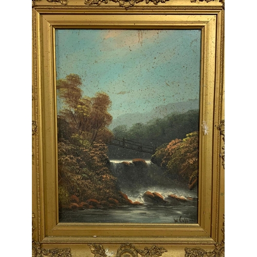 8 - 2 oil paintings by William Collins in an ornate gilt frame. Painting measures 34 x 46cm. Frame measu... 