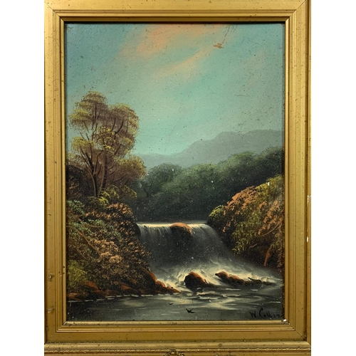 8 - 2 oil paintings by William Collins in an ornate gilt frame. Painting measures 34 x 46cm. Frame measu... 