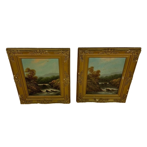 8 - 2 oil paintings by William Collins in an ornate gilt frame. Painting measures 34 x 46cm. Frame measu... 