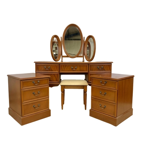 3 piece cherrywood bedroom suite. A dressing table and a pair of