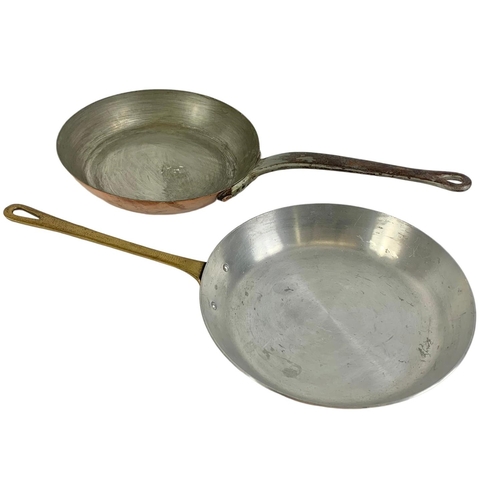 89 - 2 vintage copper pans. 48cm