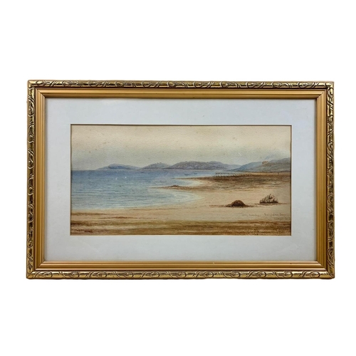 9 - Watercolour painting by J. White 1884. “Early Morning” Ballyholme Bay Bangor County Down. Painting m... 