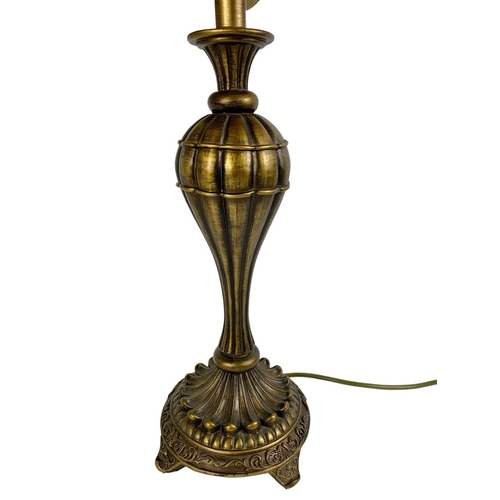 99 - Pair of large ornate table lamps. 78cm