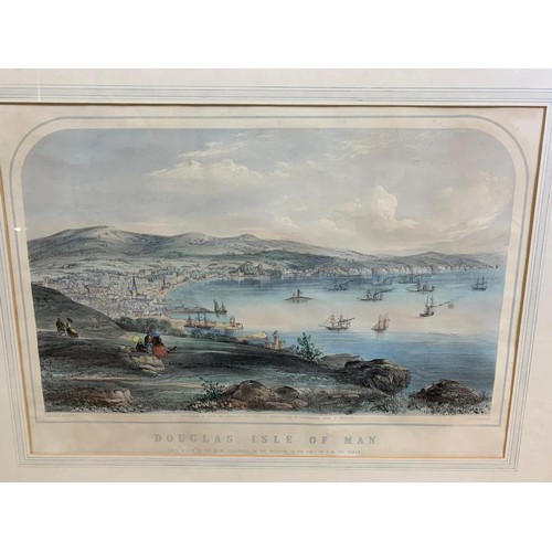 125a - Vintage print of the Isle of Man. 75 x 60cm