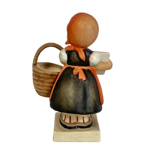 495a - Vintage M. J. Hummel Goebel pottery figure “Girl With Basket” 11cm