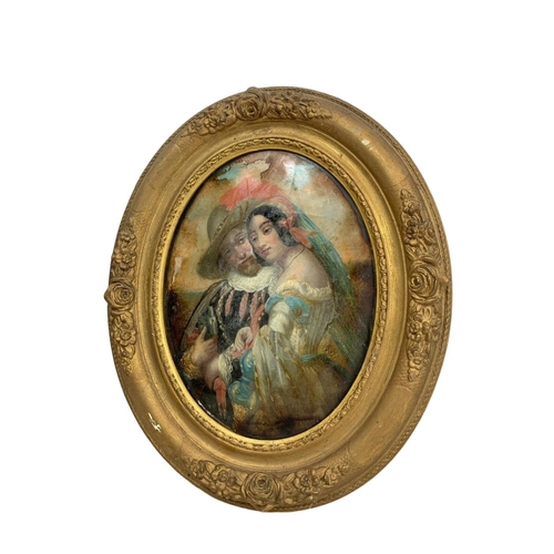 324h - A Mid 19th century painting in a gilt frame by Hurst & Co Belfast. The Fine Art Warehouse. 29.5 x 35... 