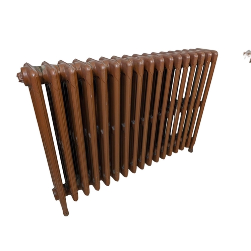 324m - Pair of vintage radiators. 87x14.5x61cm