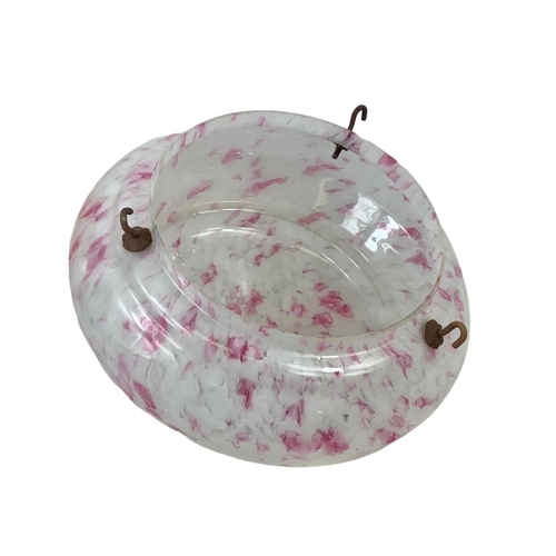 368 - A 1930’s glass light shade. 30cm