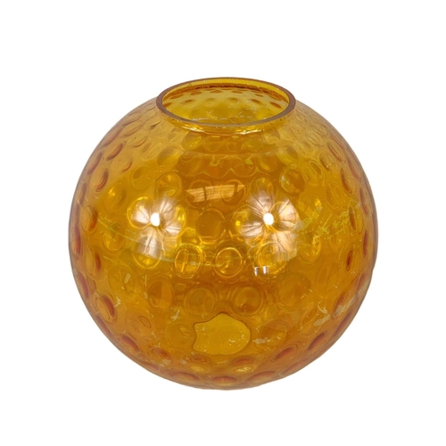 369 - A large amber glass shade 32 x 30cm