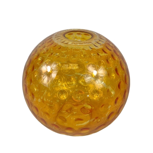 369 - A large amber glass shade 32 x 30cm