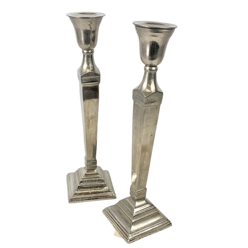 751 - A pair of large candlesticks. 42cm