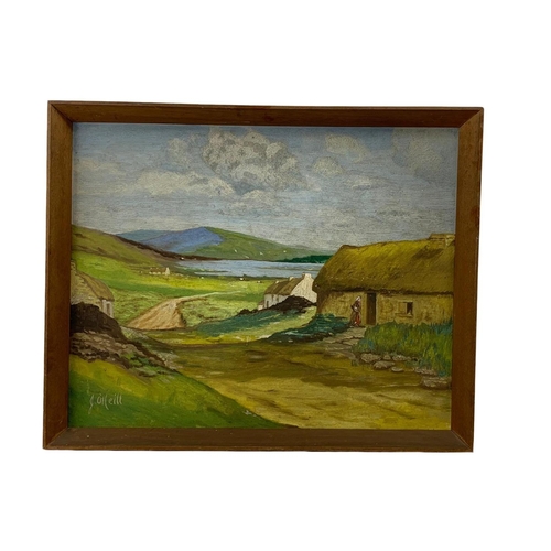 324r - An oil painting by J. O’Neill. Painting measures 61 x 48cm. Frame measures 64.5 x 51.5cm.