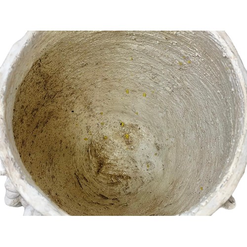 374 - A large Minka cement garden pot. From Anthropologie. 38 x 36cm