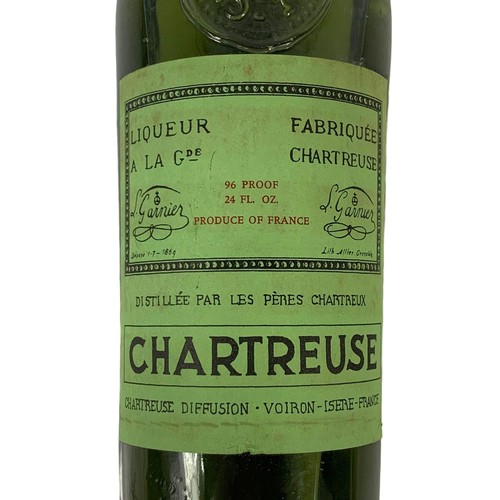 5b - A bottle of Chartreuse Green Voiron. France. Vintage 1970.