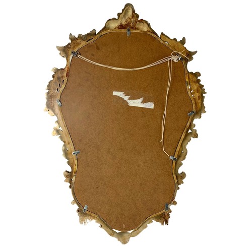 160I - An ornate gilt framed mirror. 49 x 74cm