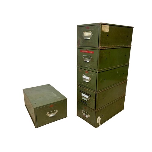 389 - Vintage Veteran Series metal filing drawers.