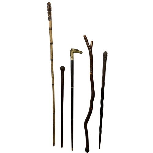 160L - Quantity of Edwardian and vintage walking sticks and umbrellas. 3 Black Thorns, 3 Edwardian umbrella... 