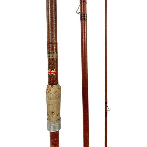 389a - A Martin James fishing rod and a fishing pole in case.