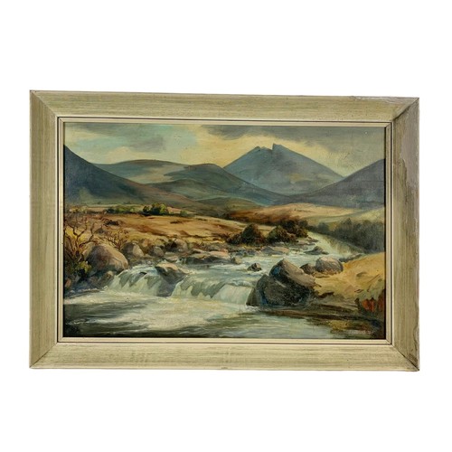 170a - A large oil painting by J. Matthews. Painting measures 76 x 50.5cm. Frame measures 87 x 61.5cm.