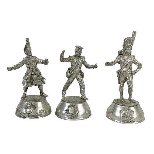 692 - 6 Chas Stadden pewter soldiers. 12.5cm.