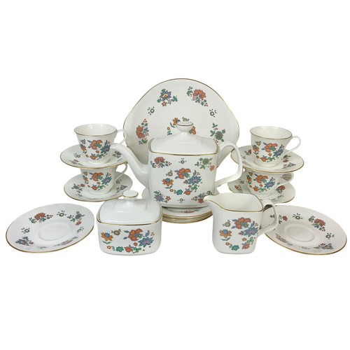 550a - A 19 piece Royal Doulton “Madrigal” tea set.