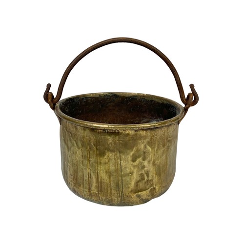 45c - A large vintage brass coal bucket. 44 x 37x 44cm.