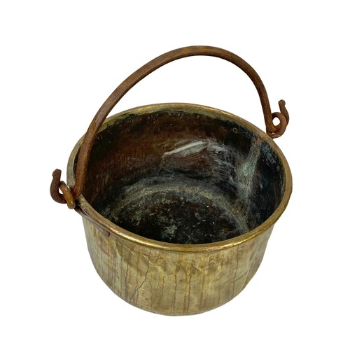 45c - A large vintage brass coal bucket. 44 x 37x 44cm.