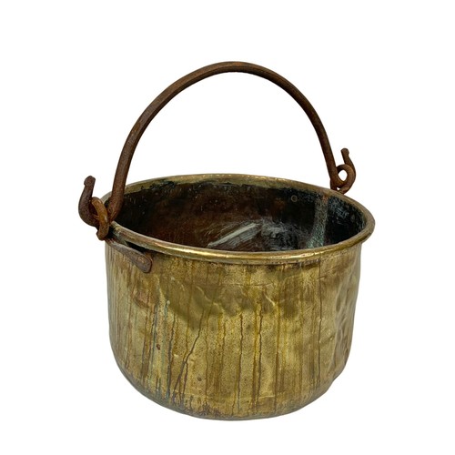 45c - A large vintage brass coal bucket. 44 x 37x 44cm.