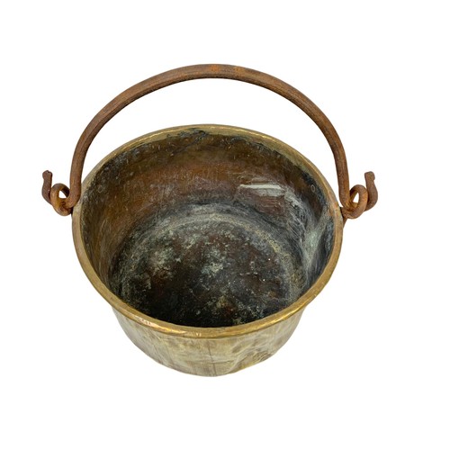 45c - A large vintage brass coal bucket. 44 x 37x 44cm.