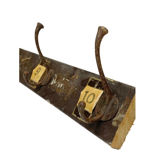 75c - A large original early 20th century hat and coat rack with original scumble paint. Circa 1900/1920. ... 