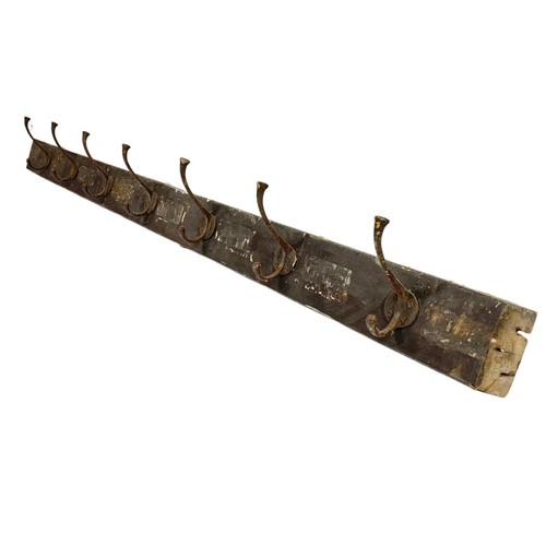 75c - A large original early 20th century hat and coat rack with original scumble paint. Circa 1900/1920. ... 