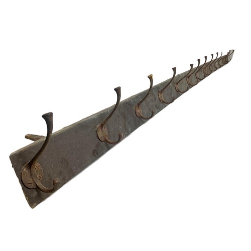 75a - A very large original early 20th century hat and coat rack with original scumble paint. Circa 1900/1... 