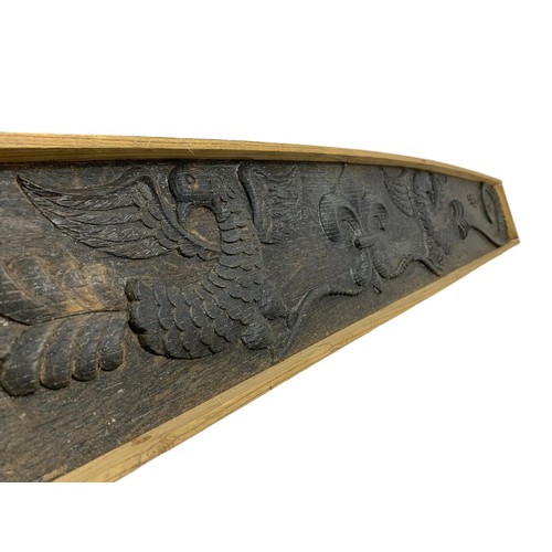 75h - Late 19th century French carved oak cornice. Circa 1880. 116.5cm