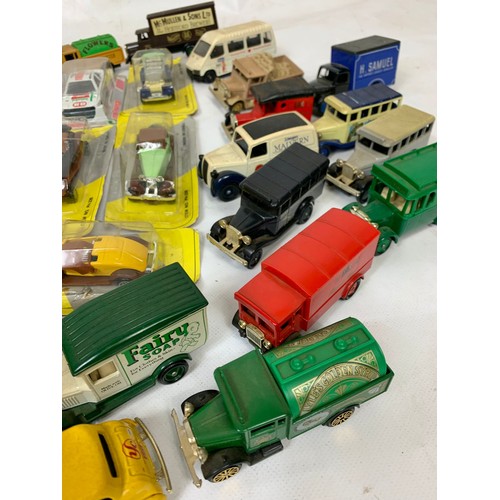 268b - Quantity of model cars and trucks. Corgi, Days Gone, Majorette etc