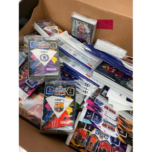 268d - A box of Match Attax and Champions League football cards. 2020/2021