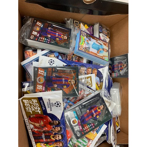 268d - A box of Match Attax and Champions League football cards. 2020/2021