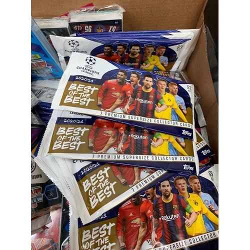 268d - A box of Match Attax and Champions League football cards. 2020/2021