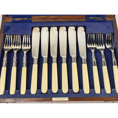 717c - Weir & Sons Dublin canteen of cutlery