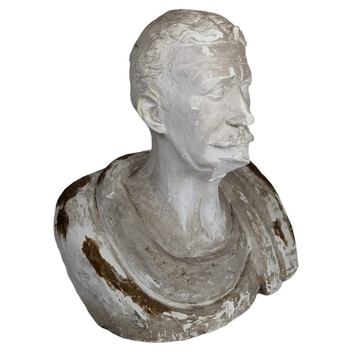 268L - Large plaster bust of France's Charles XIV Viscount and XIII Earl of Kilmorey. 45x50cm