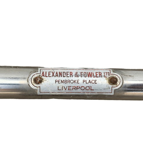 1184 - A vintage dentists theatre bowl on stand by Alexander & Fowler LTD. Liverpool. 40 x 93cm