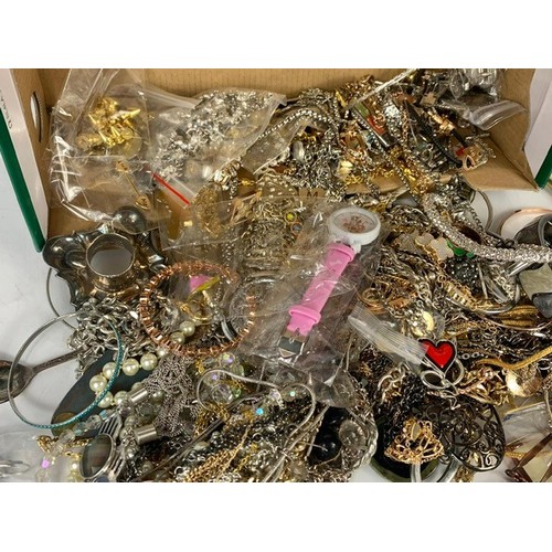 705 - A box of costume jewellery.