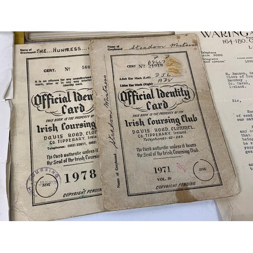 363a - Quantity of vintage ephemera including old Irish Coursing Club, Waring and Gillows receipts 1923, No... 