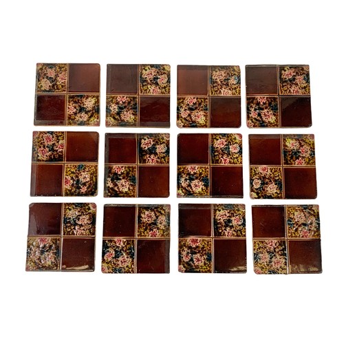 125 - A set of 12 late Victorian tiles. 15.5cm