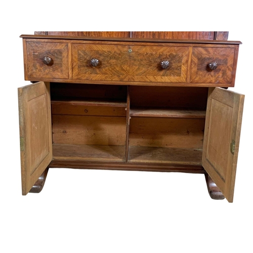 939 - Large early Victorian mahogany secretaire bookcase. Circa 1840. 134 x 60 x 217cm