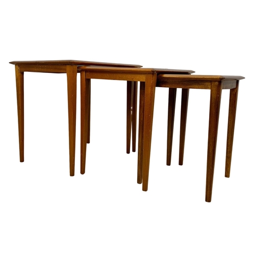 949 - Teak nest of 3 tables. Mid century. Circa 1960’s