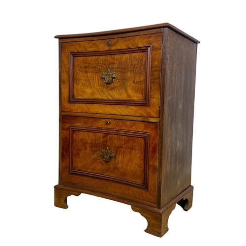 1000 - A vintage mahogany Georgian style bowfront stereo cocktail cabinet. Made with 19th century parts. 69... 